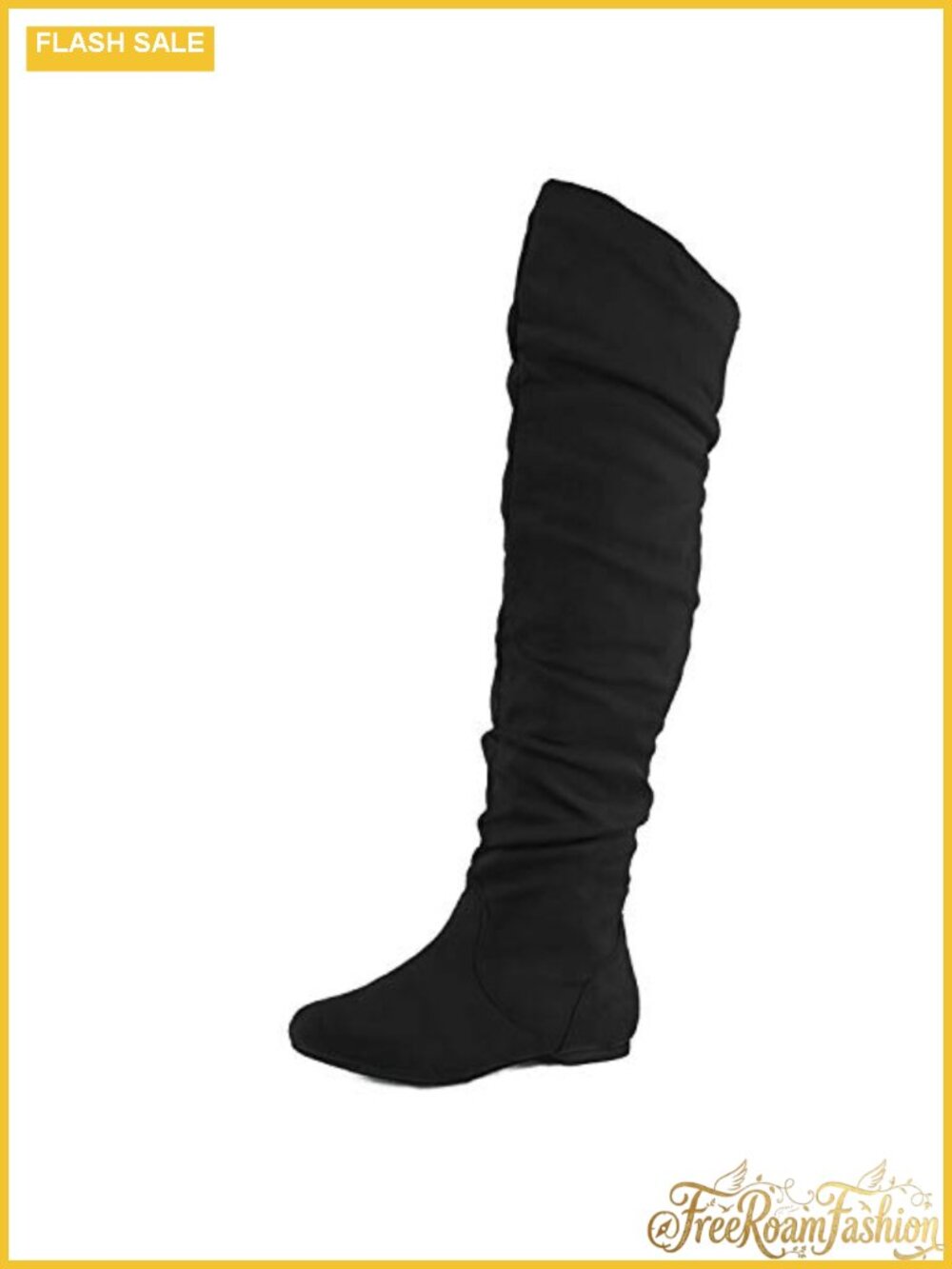 Synthetic Over-The-Knee Flat Winter Boots Closed Toe Hiking Boot